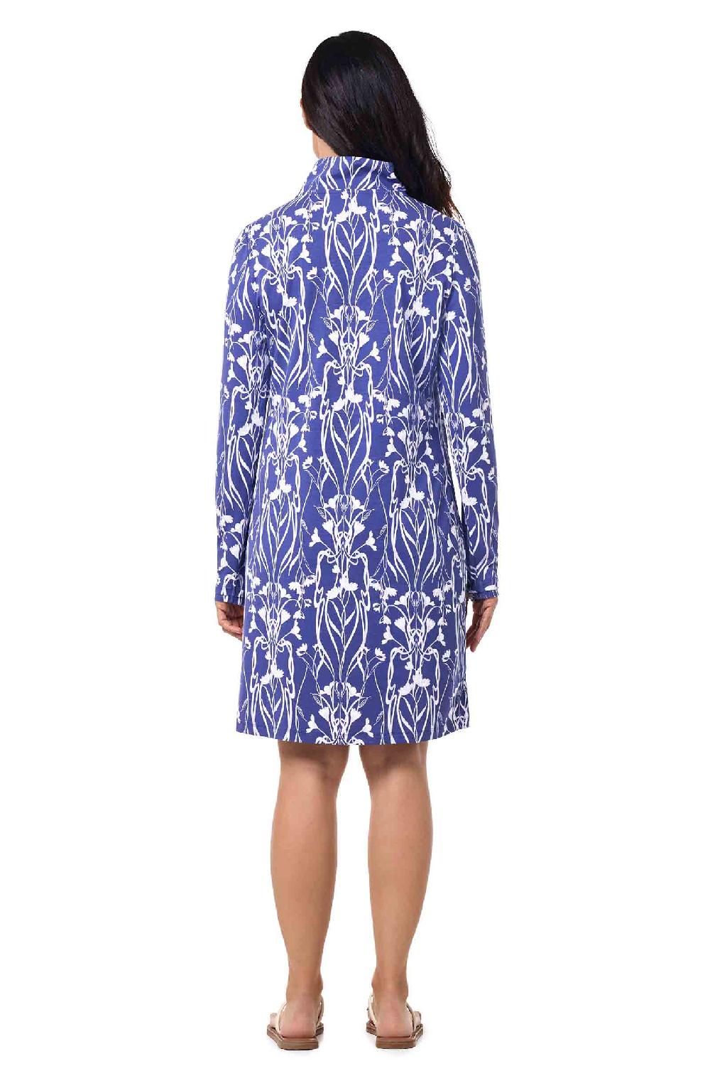 Coolibar Women's Sarasota Quarter-Zip Dress | Future Dusk Iris Dusk