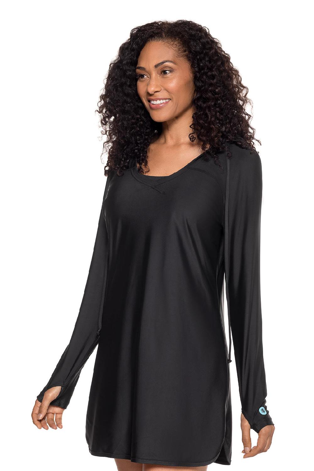 Coolibar Women's Seacoast Swim Cover-Up Dress | Black