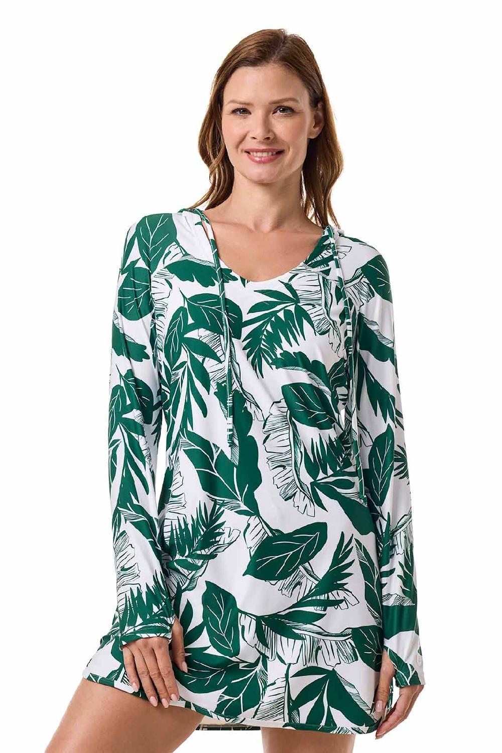 Coolibar Women's Seacoast Swim Cover-Up Dress | Eden Palm Paradise