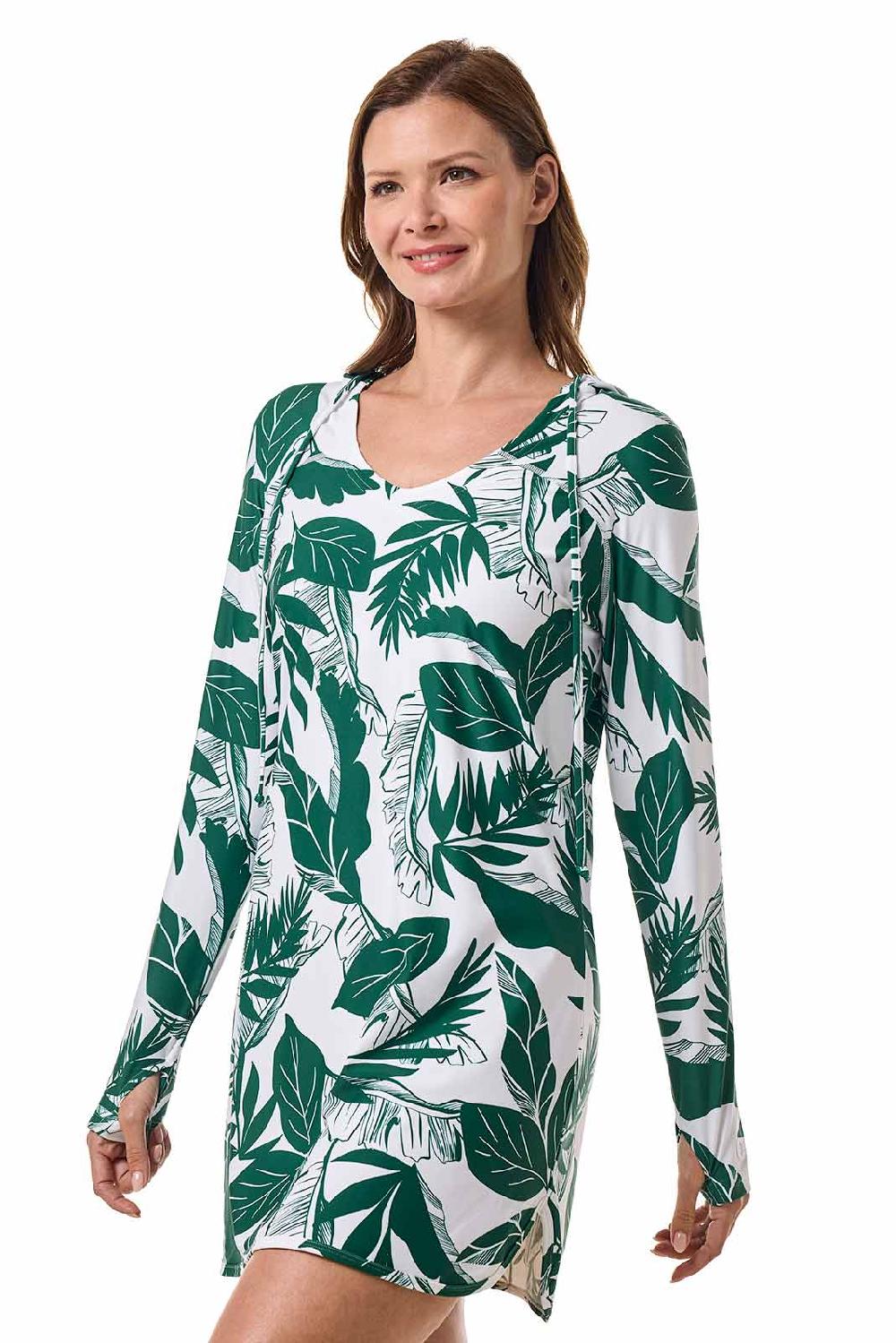 Coolibar Women's Seacoast Swim Cover-Up Dress | Eden Palm Paradise