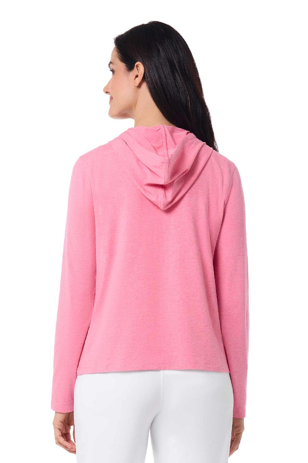 Coolibar Women's Seaside Hoodie | Flamingo Pink Heather