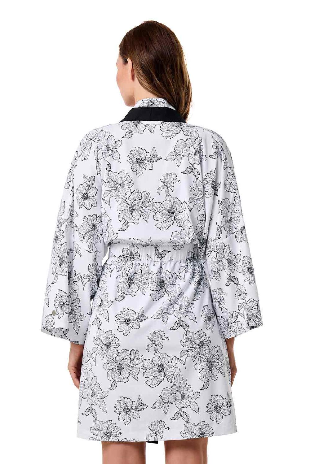 Coolibar Women's Siesta Key Kijama | White/Black Perfect Peony