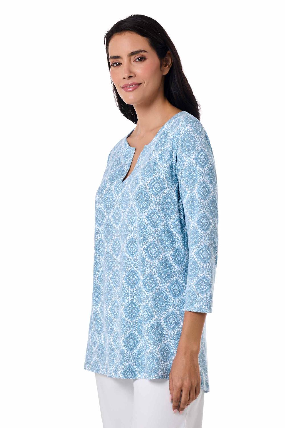 Coolibar Women's St. Lucia Tunic Top | Skyride Diamond Mandala