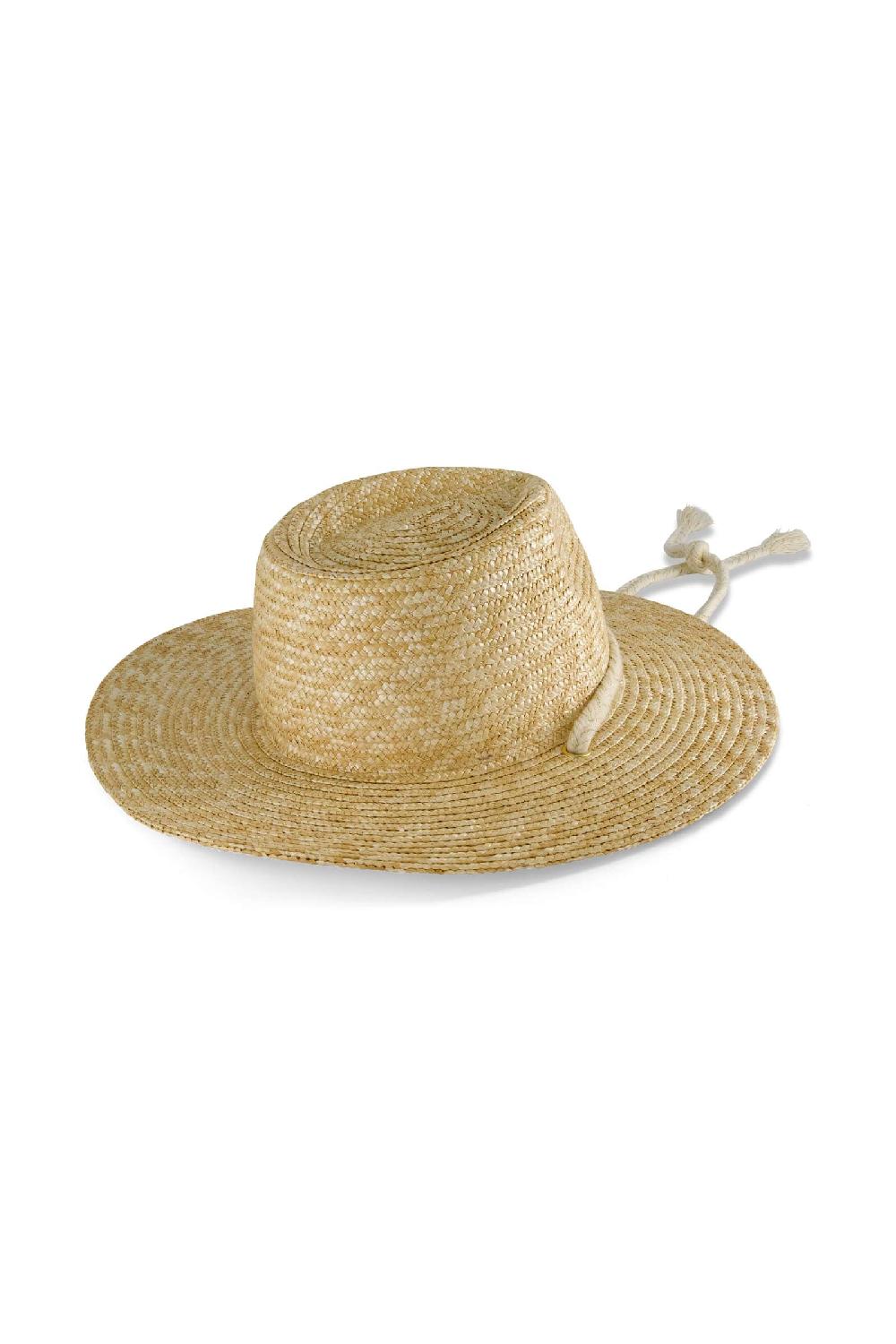 Coolibar Women's St Thomas Wheat Braid Fedora | Natural