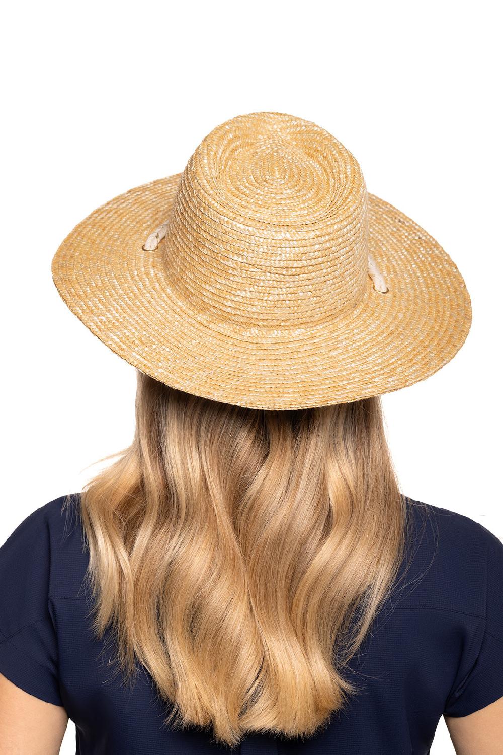 Coolibar Women's St Thomas Wheat Braid Fedora | Natural