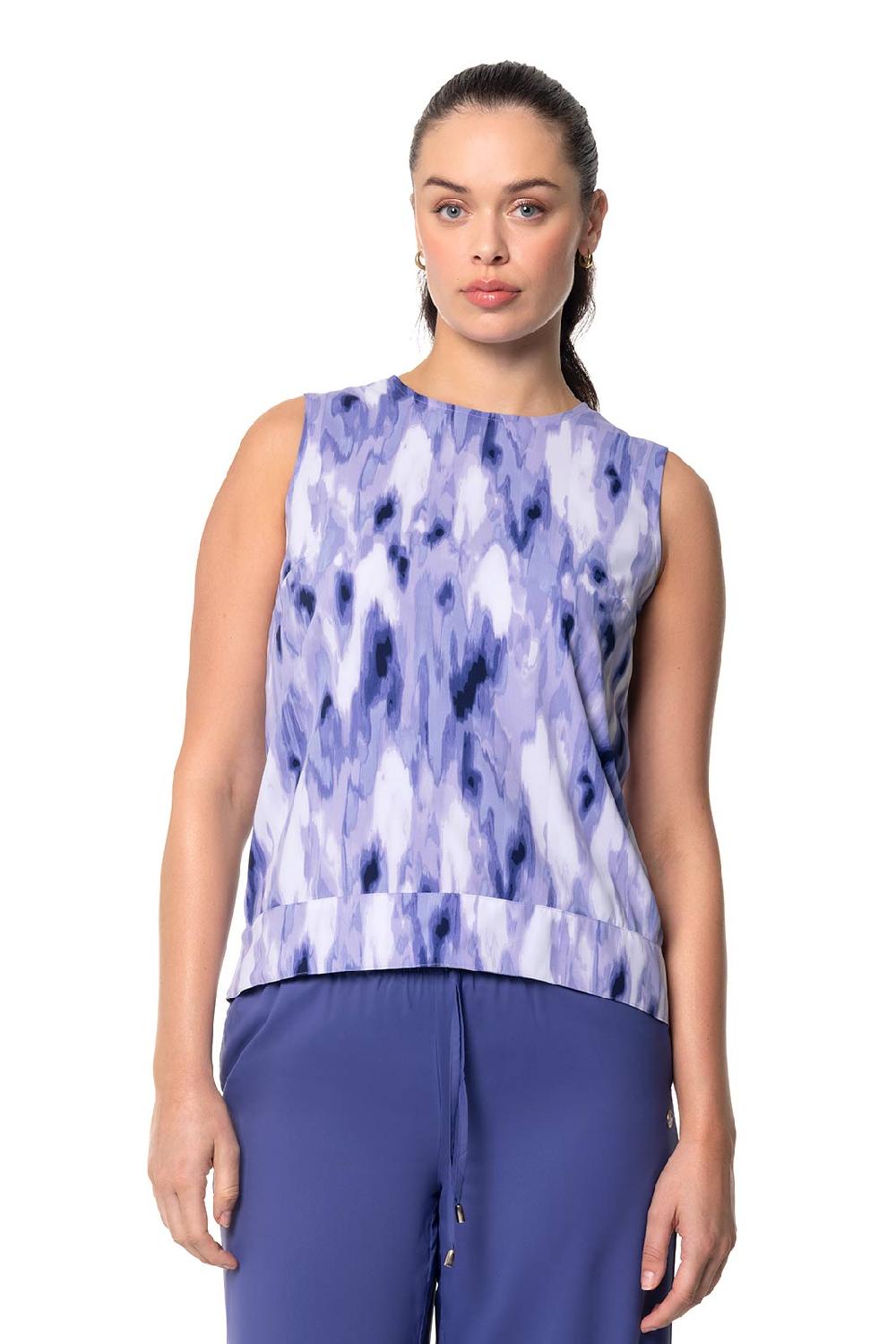Coolibar Women's St. Tropez Swing Tank Top | Future Dusk Icat Watercolor