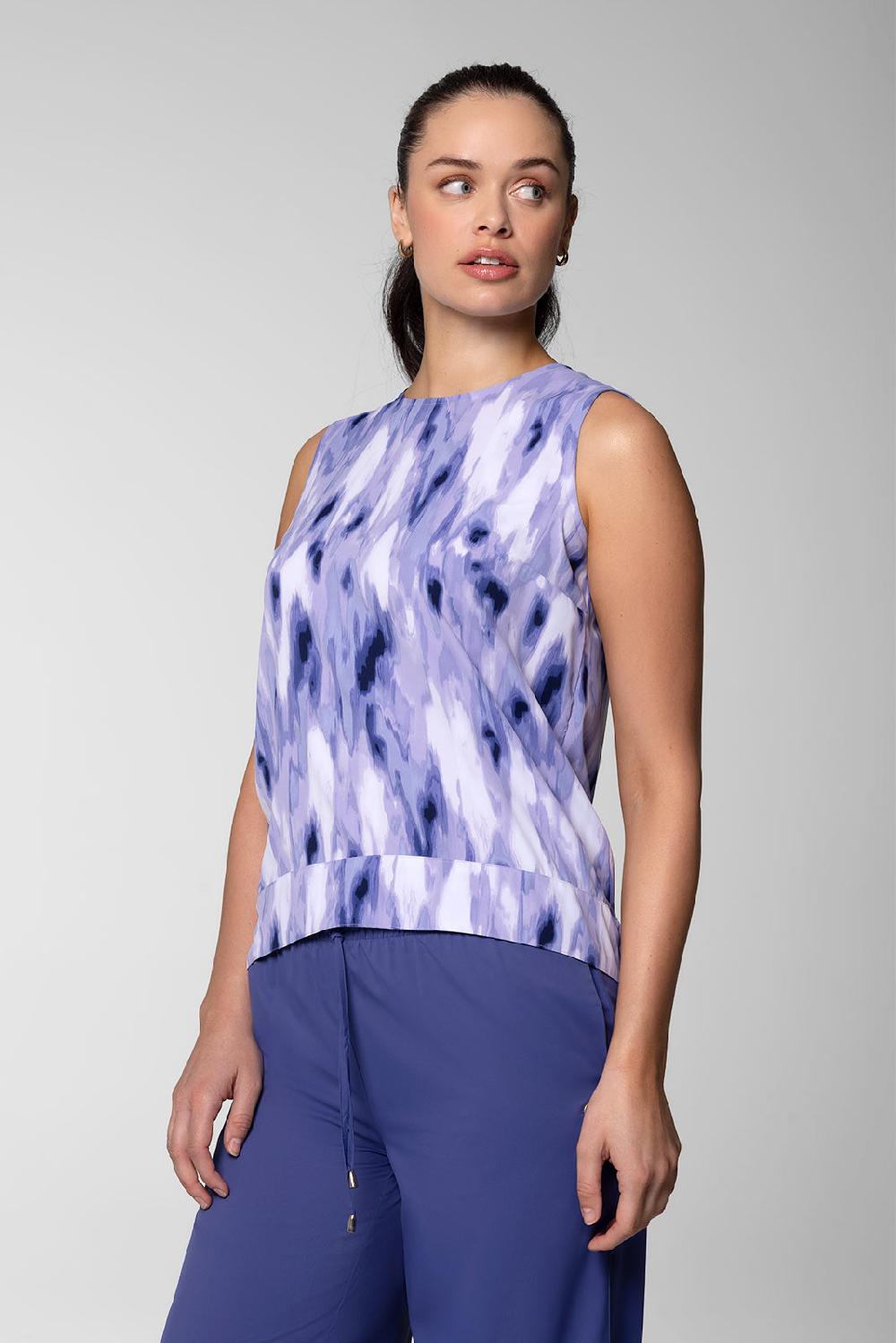 coolibar Women's St. Tropez Swing Tank Top | Future Dusk Icat Watercolor