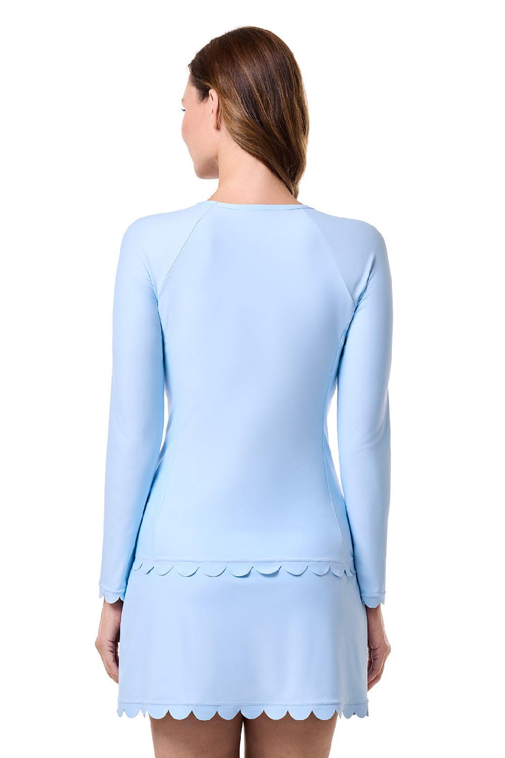 Coolibar Women's Stony Coral Scallop Long Sleeve Rash Guard | Skyride