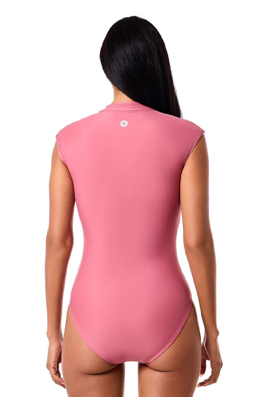 Coolibar Women's Sweetwater Cap Sleeve One Piece | Terracotta Rose