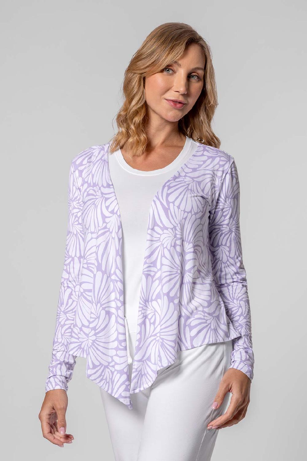 coolibar Women's Vrae Everyday Fashion Wrap | Lavendula Sea Fan