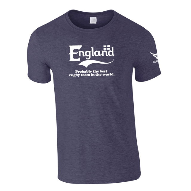 corbero CORBERO england 'best rugby team in the world' ringspun t-shirt [navy]