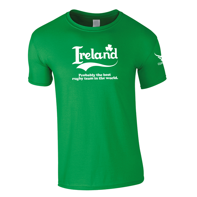 corbero CORBERO ireland 'best rugby team in the world' ringspun t-shirt [irish green]