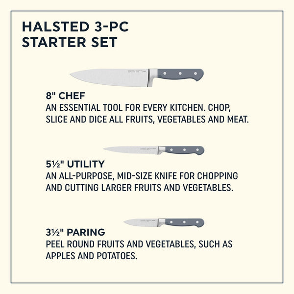 Corelle Chicago Cutlery® Halsted 3-piece Knife Set