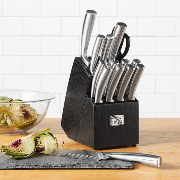 Corelle Chicago Cutlery® Malden™ 16-piece Stainless Steel Block Set