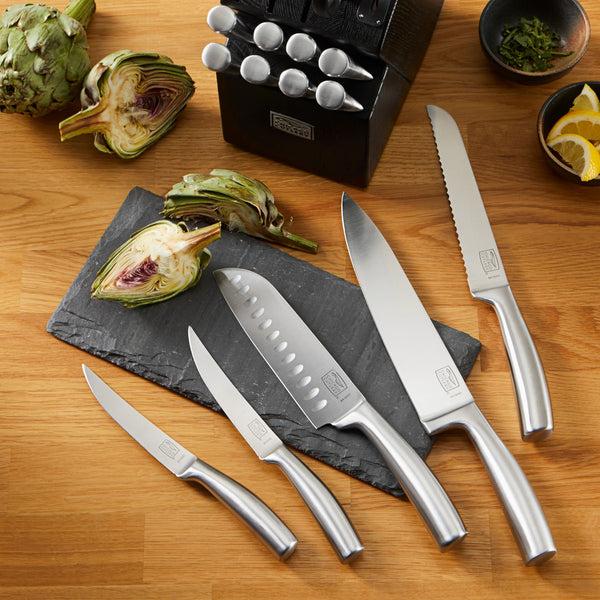 Corelle Chicago Cutlery® Malden™ 16-piece Stainless Steel Block Set
