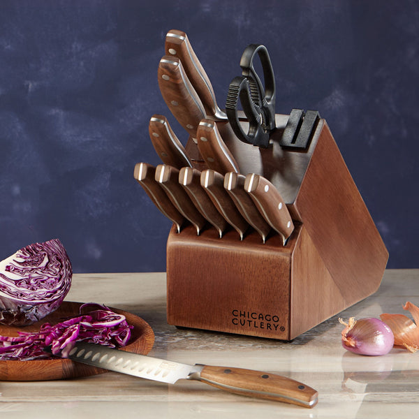 Corelle Chicago Cutlery® Signature Edge Walnut 13-piece Knife Block Set