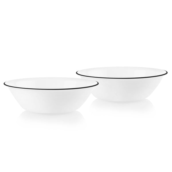 corelle Corelle® Bold Black Banded 2-quart Serving Bowls 2-pack
