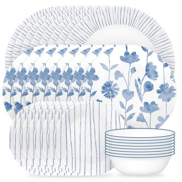 corelle Corelle® Botanical Stripes 32-piece Dinnerware Set Service for 8