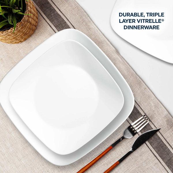 Corelle Corelle® Boutique Vivid White 8-piece Dinnerware Set Service For 4