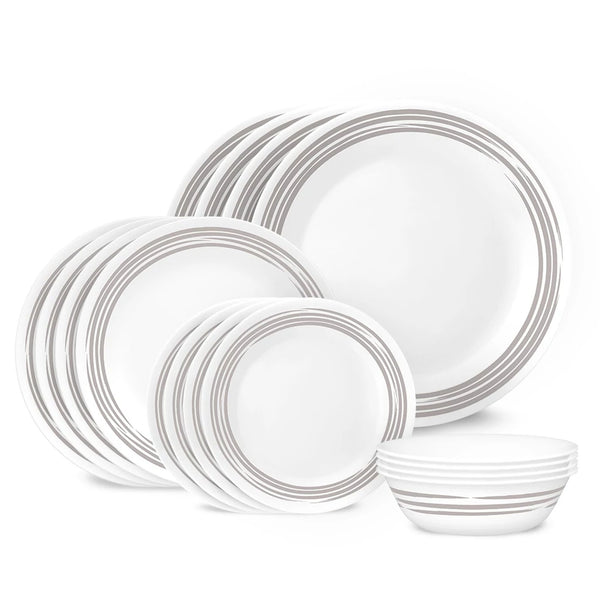 corelle Corelle® Brushed Silver 16-piece Dinnerware Set Service for 4