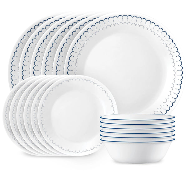 corelle Corelle® Caspian Lace 18-piece Dinnerware Set Service for 6