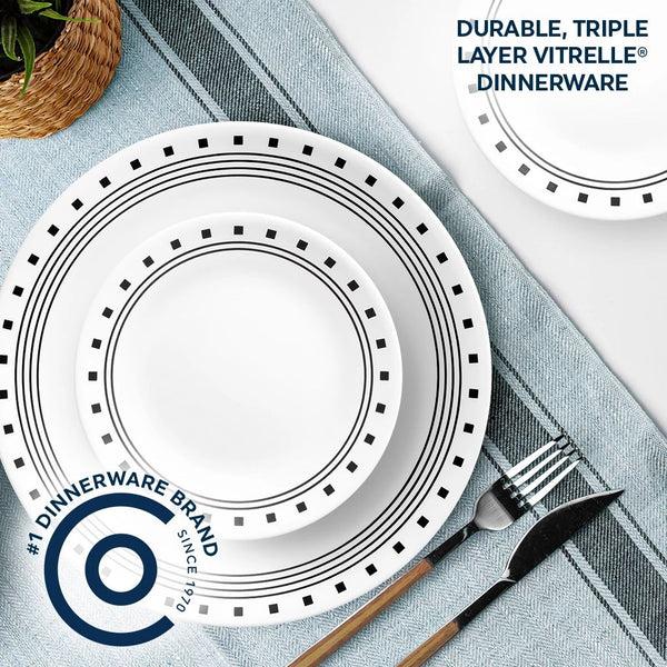 Corelle Corelle® City Block 12-piece Mugless Dinnerware Set Service For 4