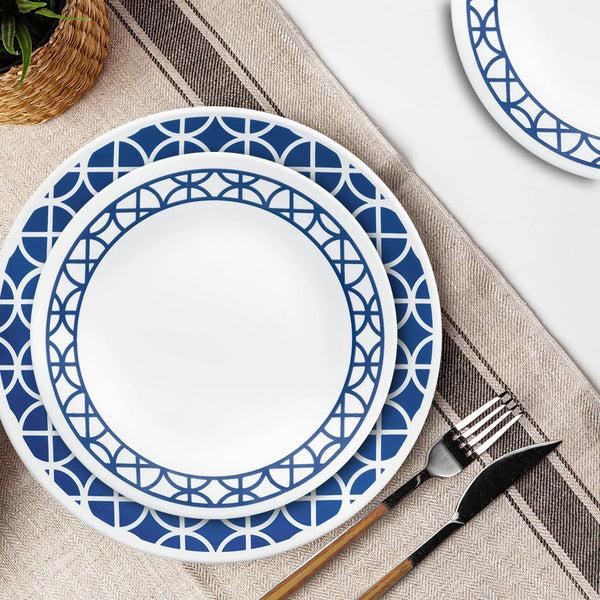 Corelle Corelle® Cobalt Circles 16-piece Mugless Dinnerware Set Service Of 4