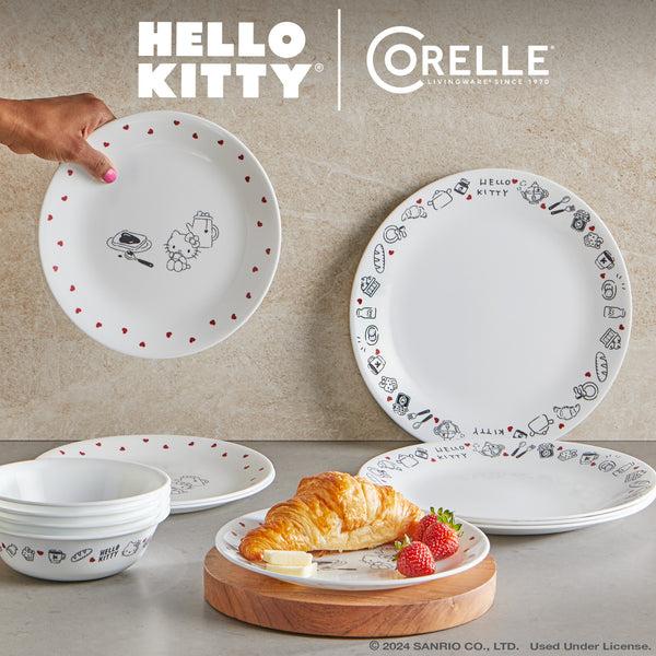 Corelle Corelle® Hello Kitty® Very Delicious 12-piece Dinnerware Set Service For 4