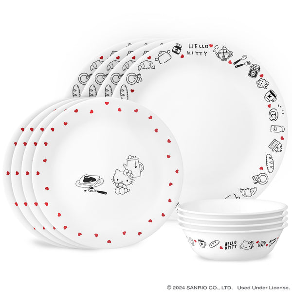 corelle Corelle® Hello Kitty® Very Delicious 12-piece Dinnerware Set Service for 4