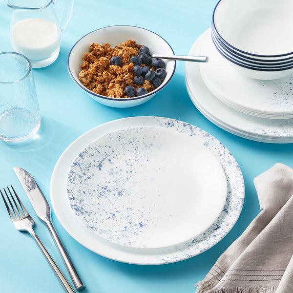 Corelle Corelle® Indigo Speckle 18-piece Dinnerware Set Service For 6