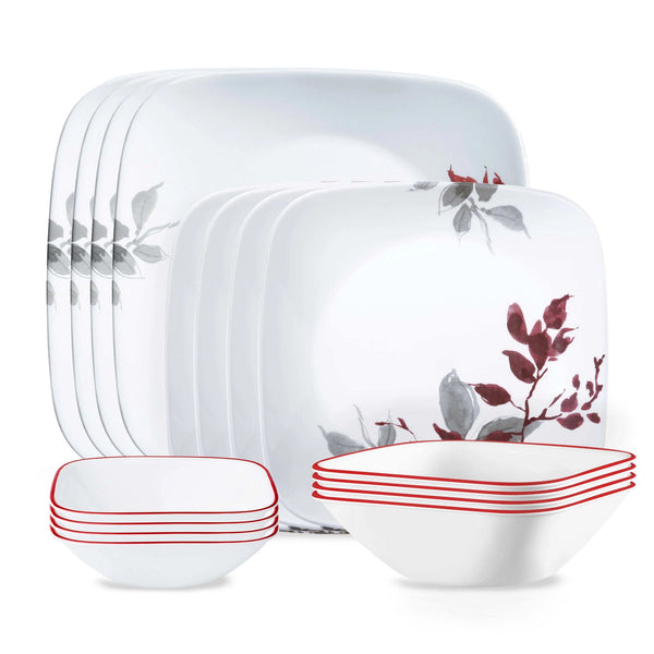 corelle Corelle® Kyoto Leaves 16-piece Dinnerware Set Service for 4