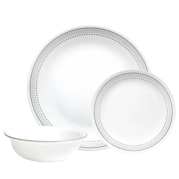corelle Corelle® Mystic Gray 12-piece Dinnerware Set Service for 4