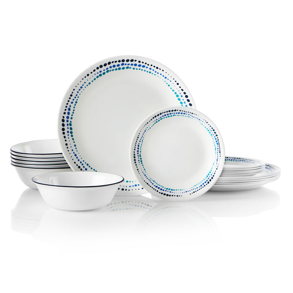 Corelle Corelle® Ocean Blues 18-piece Dinnerware Set Service For 6