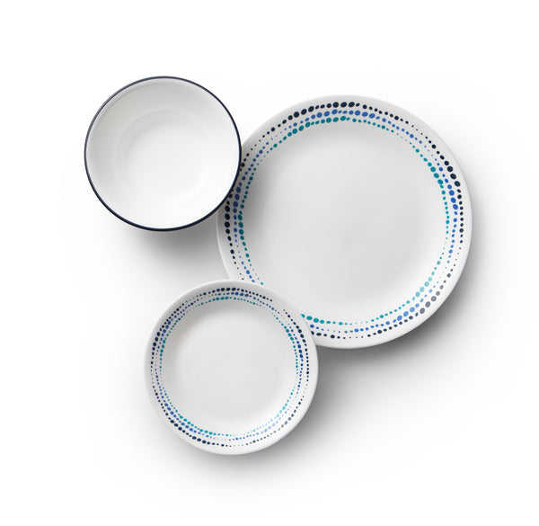 corelle Corelle® Ocean Blues 18-piece Dinnerware Set Service for 6