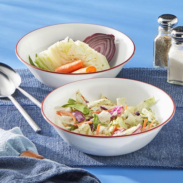 Corelle Corelle® Radiant Red Banded 1-quart Serving Bowls 2-pack