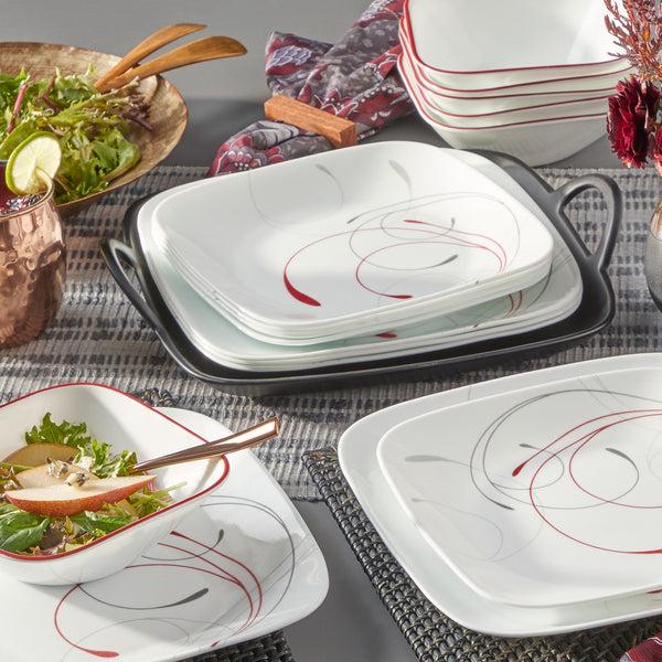 Corelle Corelle® Square Splendor 18-piece Dinnerware Set Service For 6