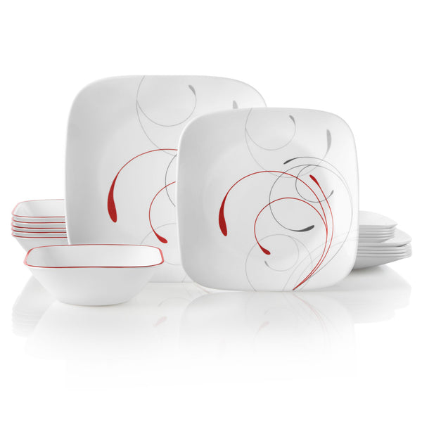 corelle Corelle® Square Splendor 18-piece Dinnerware Set Service for 6