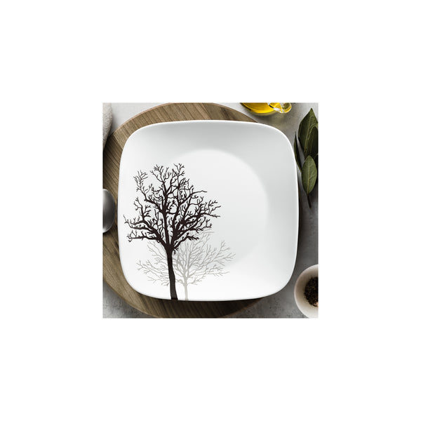 Corelle Corelle® Square Timber Shadows 12-piece Dinnerware Set Service For 4