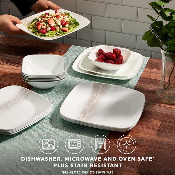 Corelle Corelle® Square Wandering Grove 18-piece Dinnerware Set Service For 6
