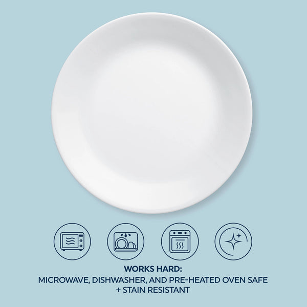 Corelle Corelle® Winter Frost White 16-piece Mugless Dinnerware Set Service For 4