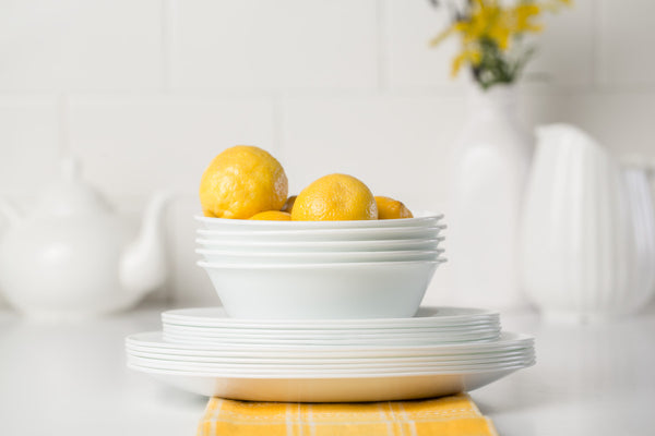 corelle Corelle® Winter Frost White 18-piece Dinnerware Set Service for 6