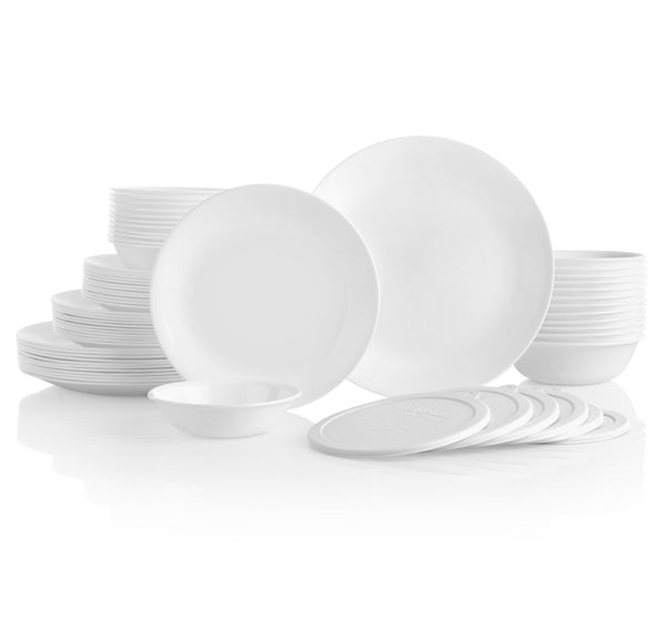 corelle Corelle® Winter Frost White 66-piece Dinnerware Set Service for 12
