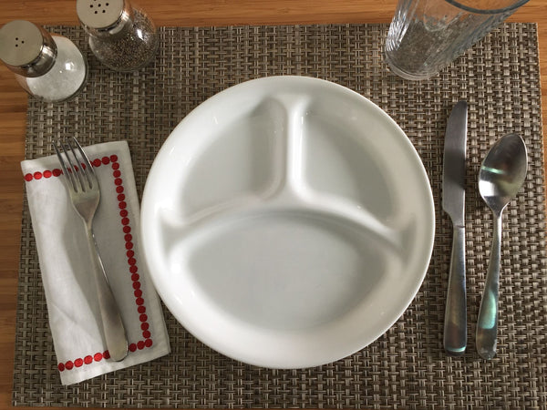 Corelle Corelle® Winter Frost White 8.5" Divided Salad Plate