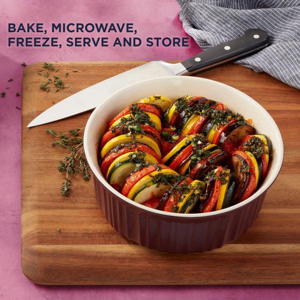 Corelle CorningWare® French Colors 1.5-quart Round Baking Dish Cabernet