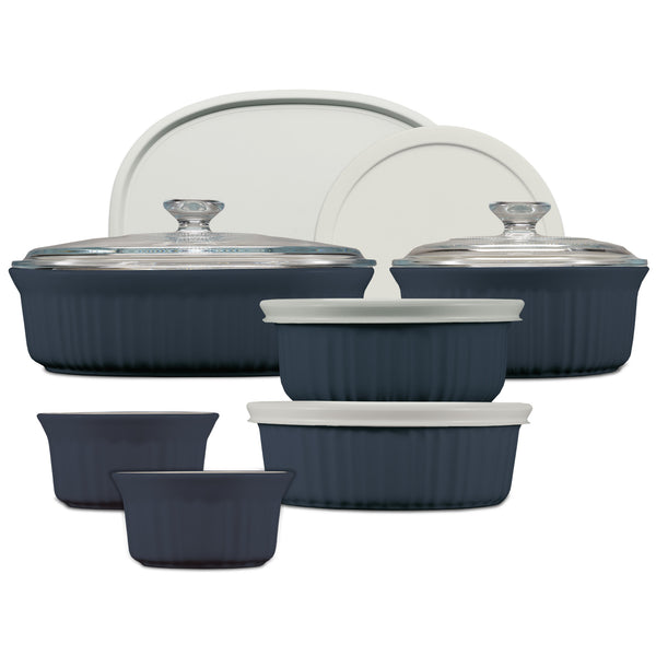 corelle CorningWare® French Colors 12-piece Oval Bakeware Set Navy