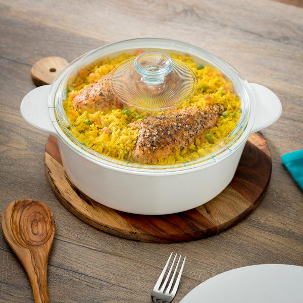 Corelle CorningWare® Just White 3.25L Casserole With Lid