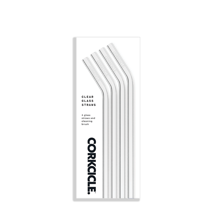Corkcicle Glass Straw Set Reusable Glass Straw Set