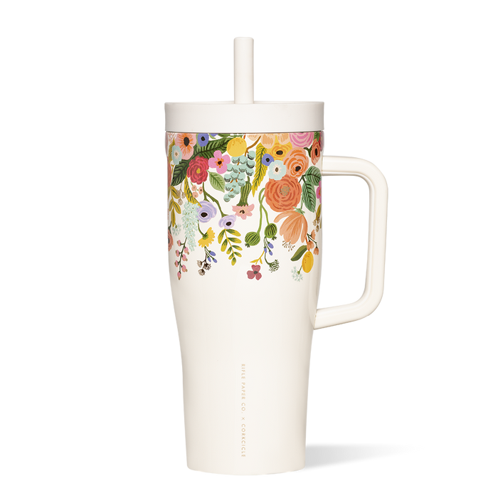 corkcicle Rifle Paper Co. Leakproof Cruiser Leakproof Insulated Tumbler with Handle