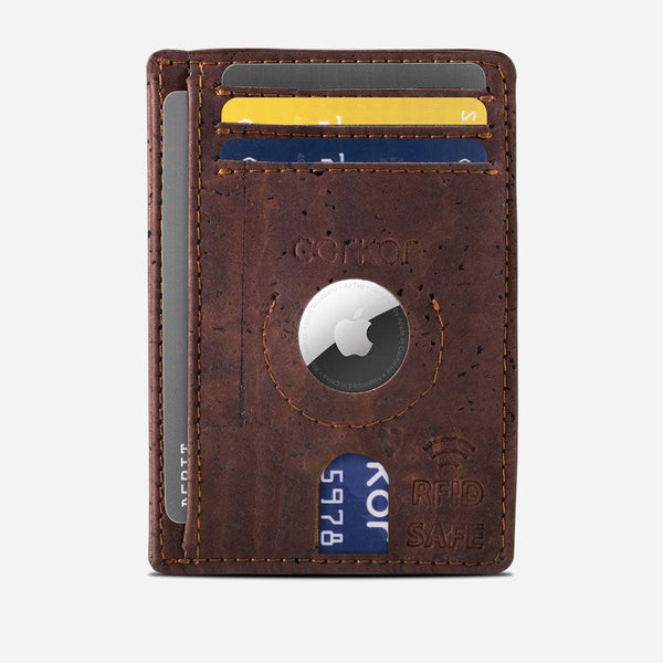 corkor Airtag Wallet Cards Holder RFID Safe