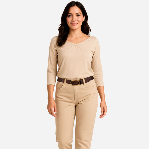 Corkor Belt Women Cork 30mm - Gold Buckle